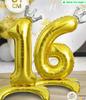 Gold Number Stand Base for 1 and 6 – Foil Holder for Party Decor