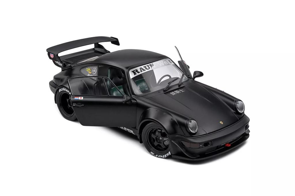 Solido 1/18 Porsche 911 (964) RWB Darth Vader 2016 Matte Black Lauvelt SOLIDO Die-Cast Model