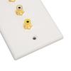 Multipurpose 3RCA Wall Plate 1080P 3RCA AV Media Wall Outlet Plates  Subwoofer Audio Port