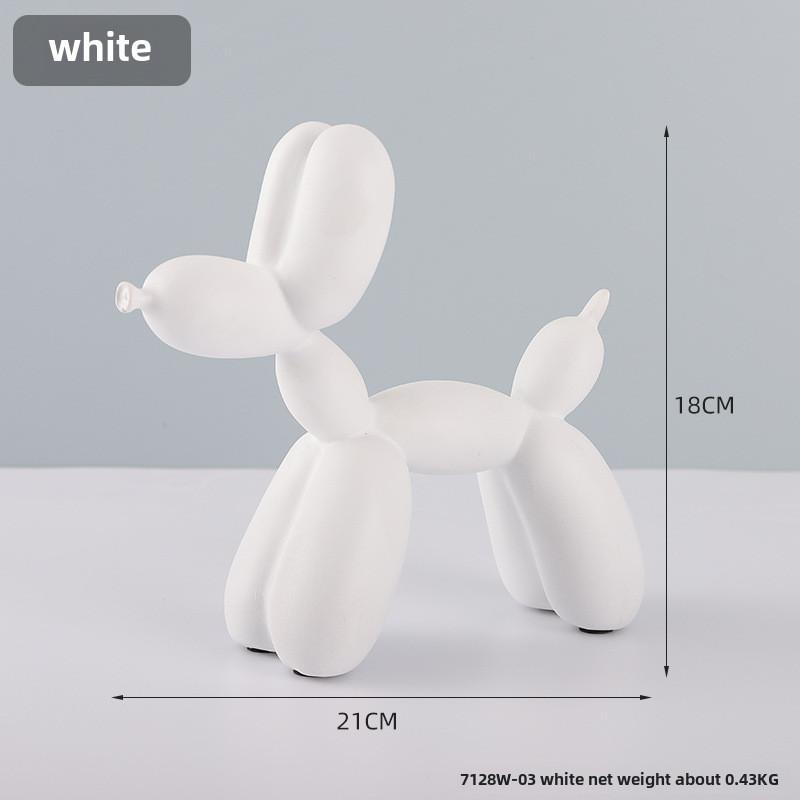 Modern Minimalist Balloon Dog Resin Sculpture For Home Office Desk Decor Gift