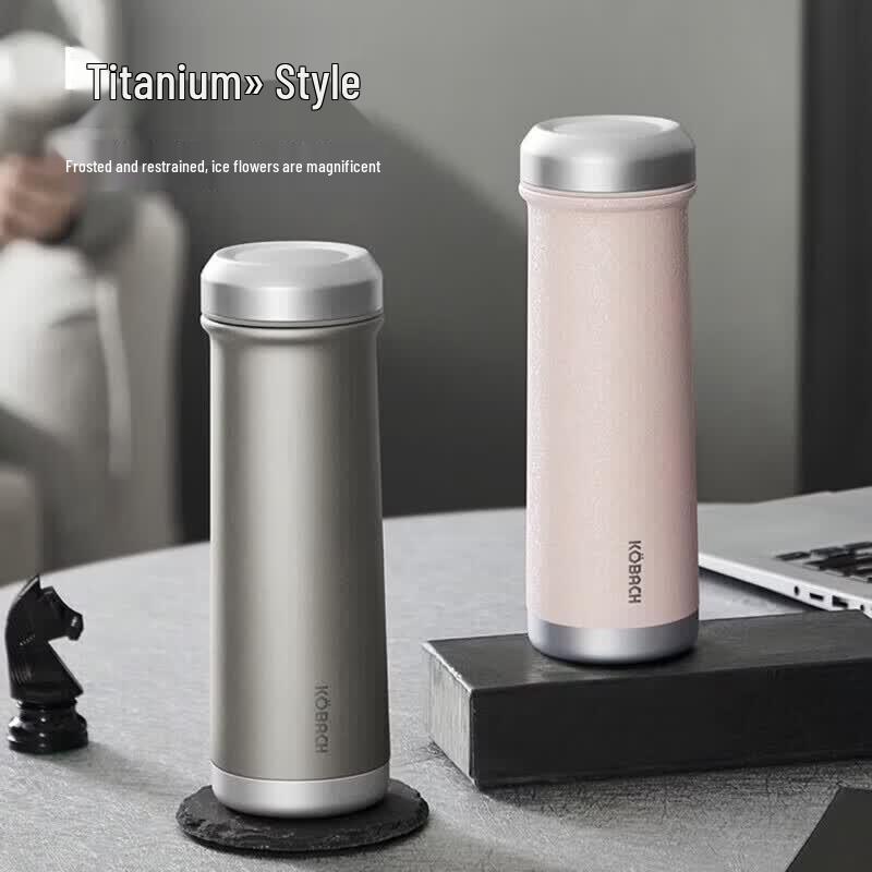 KOBACH Pure Titanium Insulated Bottle with Tea Infuser