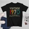 Vintage 1970 Legends Were Born In Retro 70s Style Birthday Unisex Tshirt Tees Tshirt Oneck T Shirts Unisex Clothing 100 Cotton