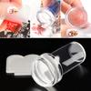 Nail Stamper Jelly Silicone Printing Nail Polish Stamping French Tip Nail Stamp Template with Scraper Manicure Stencil Tools