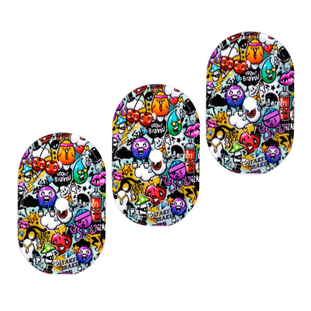 3Pcs Bicycle Tire Valve Sticker Universal Bike Valve Pad Sticker Tire Air Nozzle PVC Sticker Valve Decal Protector Cover