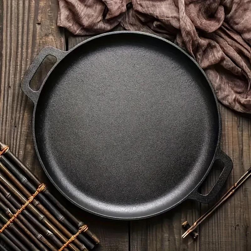 Cast Iron Frying Pan Non-stick pan Pizza Egg Pancake Pot Vegetable Steak Skillet Home Kitchen Flat Pan Omelette Outdoor Cookware