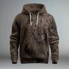 Winter New Sweater European and American Style Lion Animal 3D Three-dimensional Printing Pattern Large Size Loose Sweater
