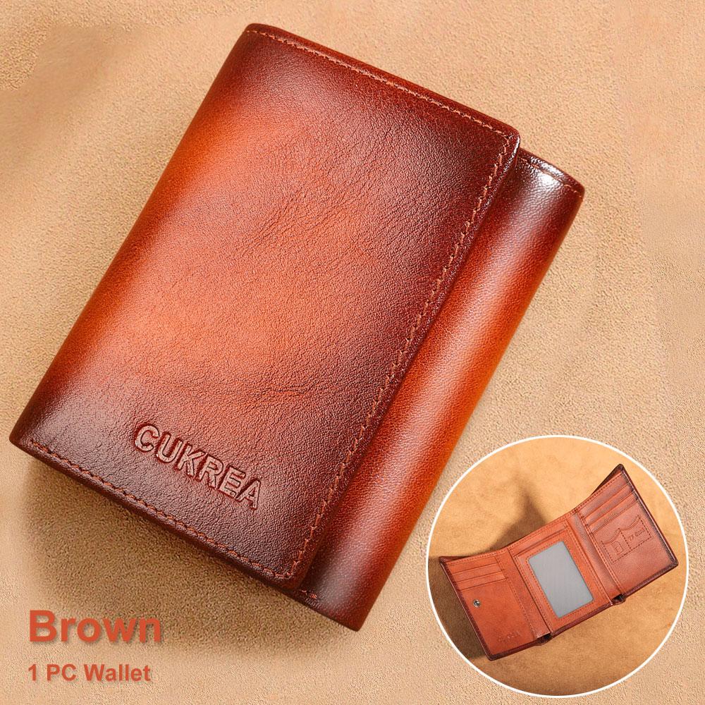 

Роскошный мужской кошелек-трифолд из коровьей кожи высшего слоя, защита от RFID-блокировки, отделение для ID, 8 вместительных отделений для карт, 2 глубоких кармана для купюр, премиальный кошелек для денег коричневый