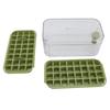 Ice Cubes Tray Easy Release 64 Grids Large Capacity 2 Layer Ice Maker Mould with Lid Bin Scoop for Cocktail Coffee