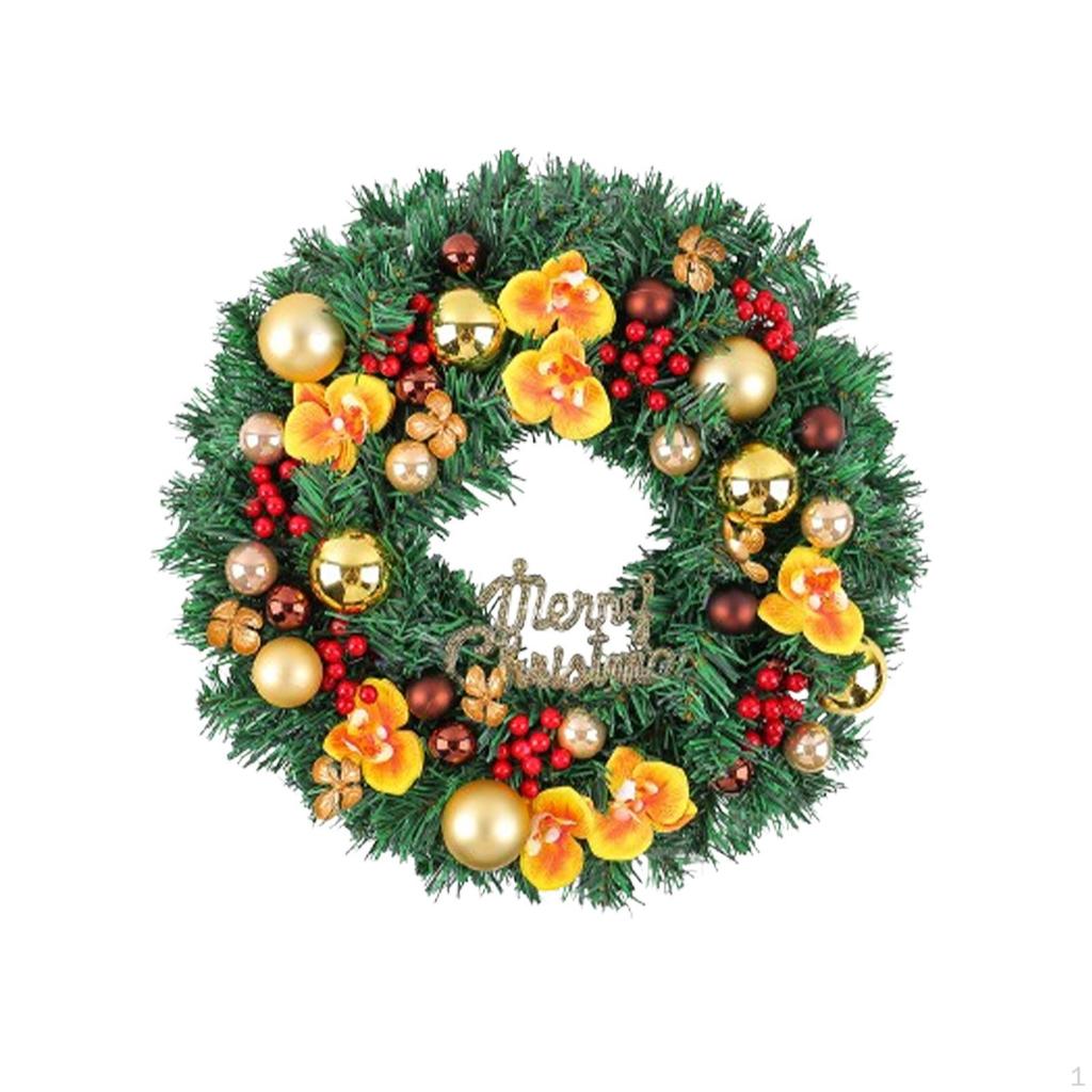 Sztuczny wieniec bożonarodzeniowy ozdoba kula domowa tło drzwi Xmas na imprezę