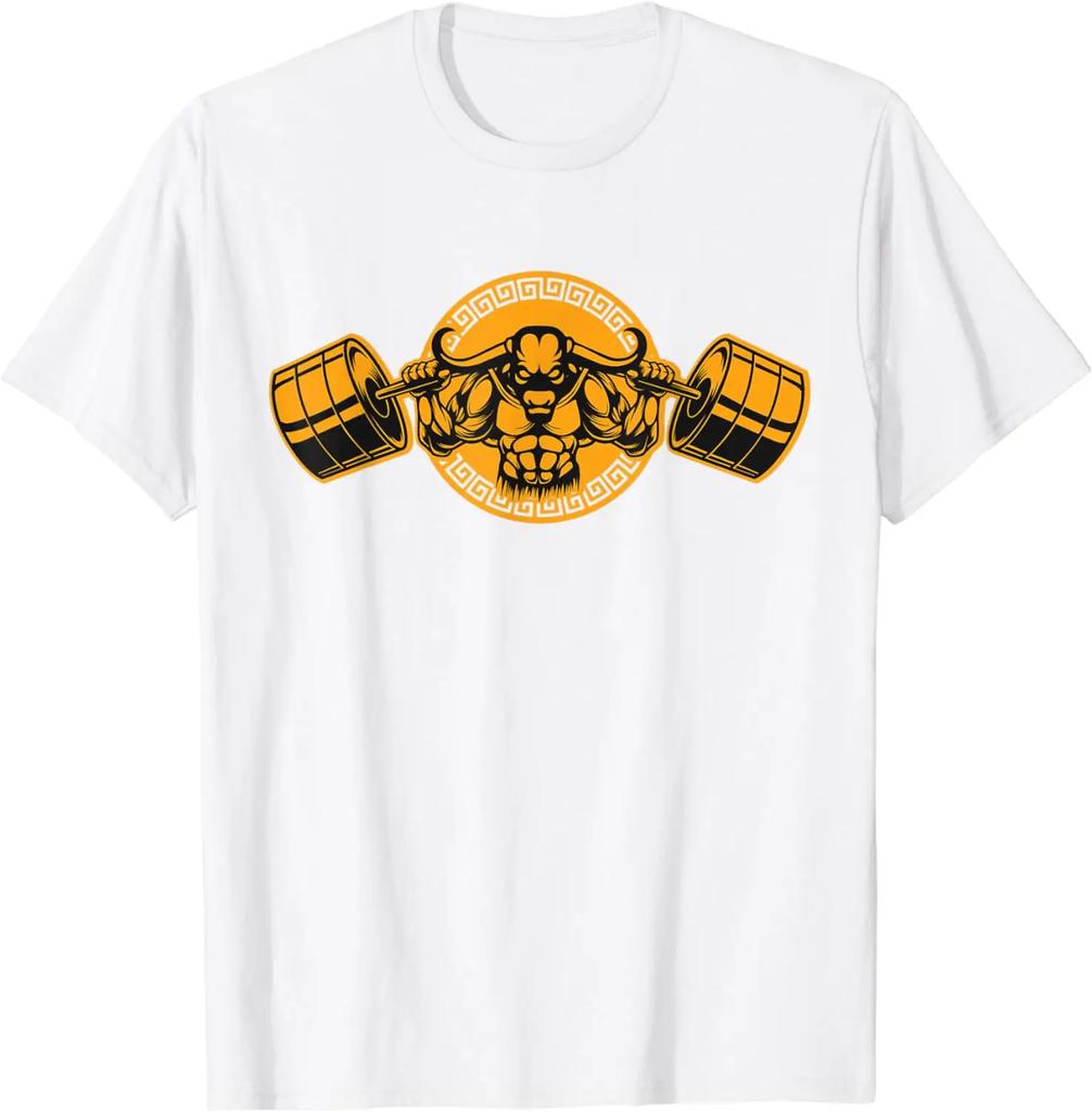 Minotaur Weightlifting Gym Fitness Workout TShirt 100 Cotton ONeck Summer Short Sleeve Casual Unisexs Tshirt Size S3XL