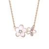 2Pcs/Set Exquisite Flower Pendant Necklaces Earrings for Women Bohe Gold Color Matte Petal Necklace Earrings Jewelry Accessories