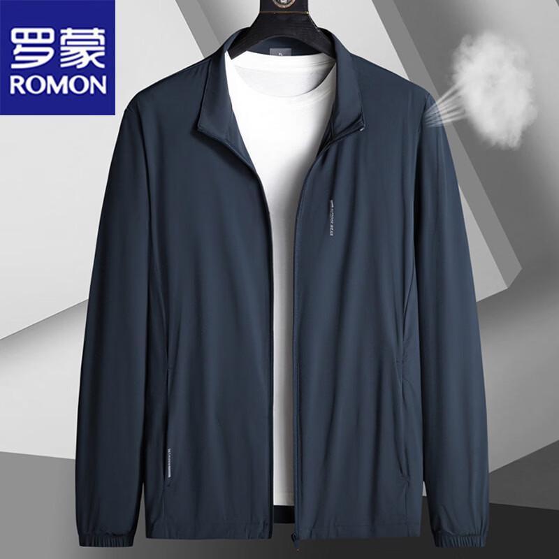 ROMON Men s Ice-Feel UV Protection Stand Collar Jacket 4XL