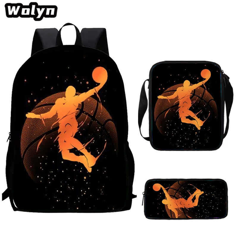 Basketball Basketball School Bag High Definition Printing Multifunctional Cross-Border Backpack