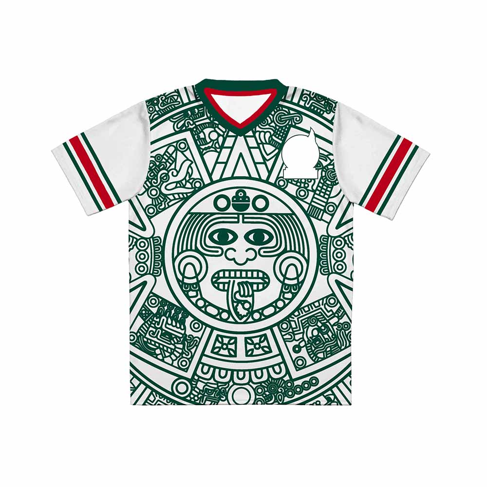 Mexico Football Tee Jersey Summer Short Sleeve Men Women T-shirt Casual Loose Fashion Unisex Streetwear V-neck Graphic Print Top