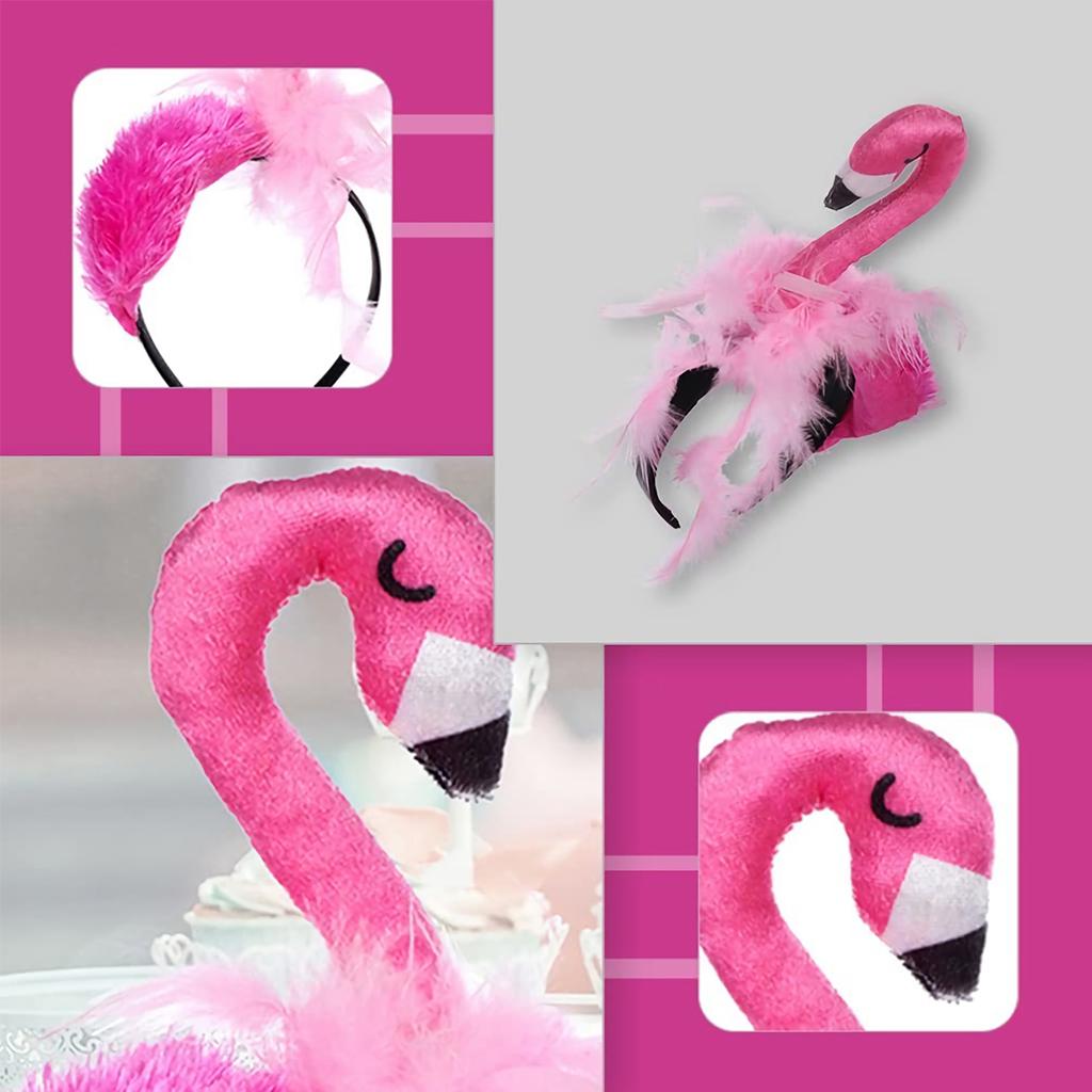 Cartoon Flamingo Headband, Decoration hoops Hair Accessories Headdress for Girls Teens Women Party