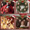 Sada 10 kusů 2D design Vánoční závěsné ozdoby Dřevěná ozdoba ve tvaru cukrové hůlky Sváteční závěsná dekorace Ozdoby Santa Clause