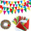 500/300/100 Stück Flaggen Bunte Wimpelkette Flaggen Dreiecksflaggen, Girlande für Themen-Geburtstagsfeier, Outdoor-Veranstaltung Jubiläen