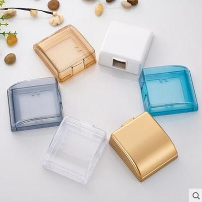 Gold Transparent Waterproof Socket Cover – Universal 86 Type Splash-Proof Protective Box for Bathroom.