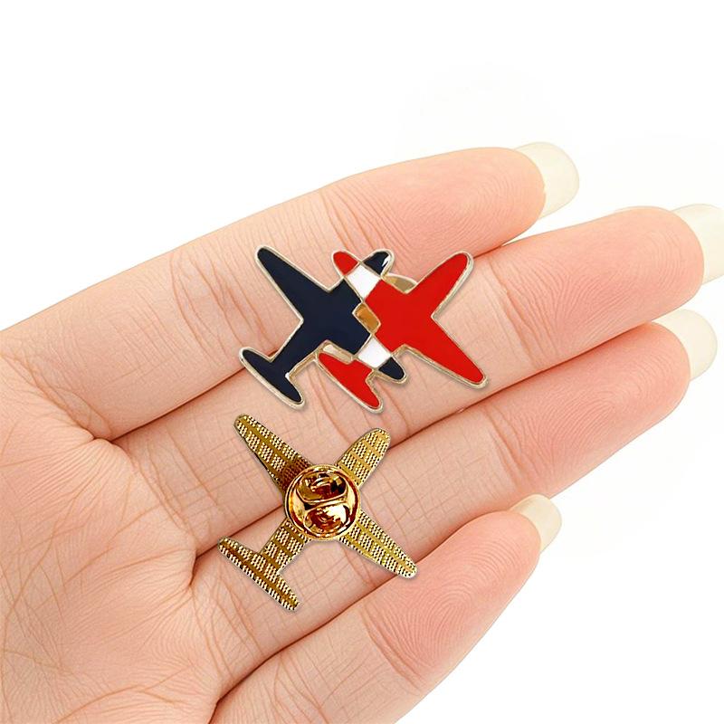 Squisita Spilla a Forma di Aereo a Strisce Rosse e Nere Spille Smaltate Colorate a Patch Spille per Adolescenti Gioielli Accessori Abbigliamento