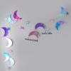 Laser Silver Moon Star Garland Banner Bedroom Wall Hanging Ornament Aldut Kids Birthday Party Decoration Banner Wedding Supplies