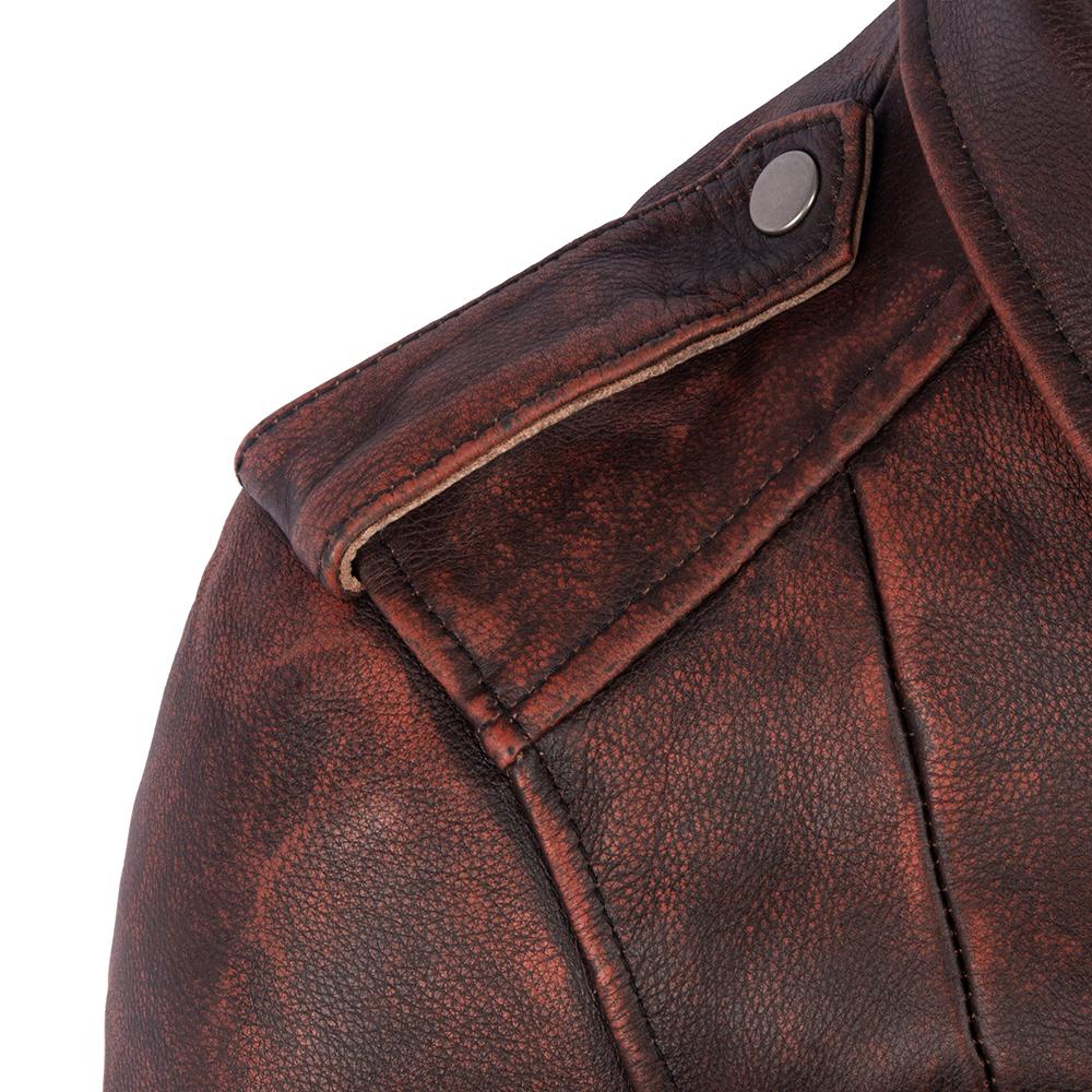 M65 Hunting Vintage Red Brown Genuine Leather Jacket Men Soft Real Cowhide Black Winter Coat Biker Jacket