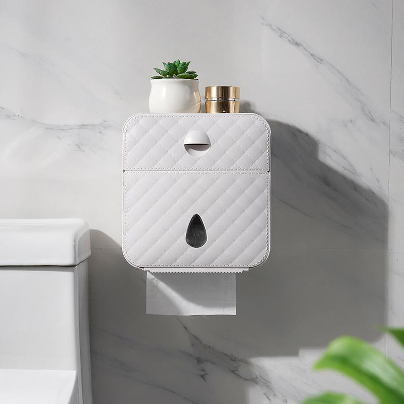Toilet Paper Holder Waterproof Reel Tissue Holder Wall Mounted Wc Roll Paper Stand Case Tube Storage Box Bathroom Accessories