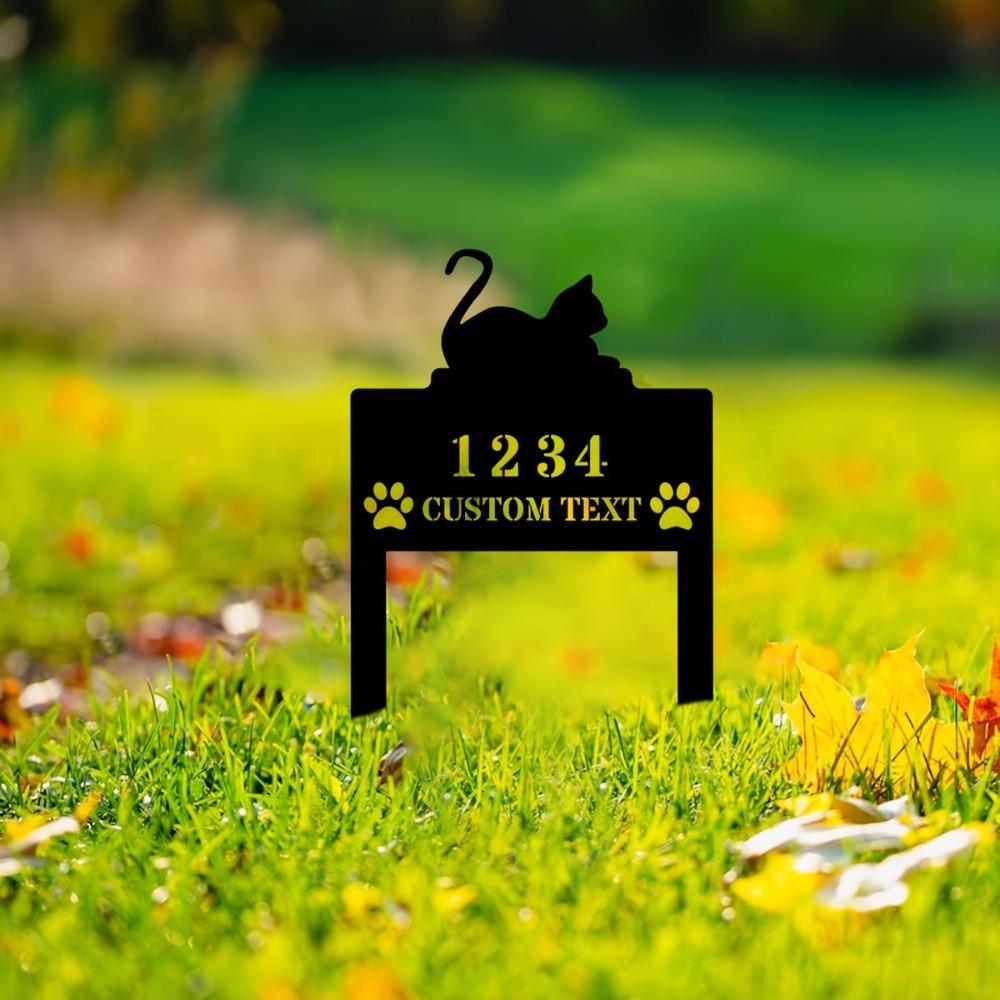 Custom Metal Sign Personalized Garden Stake Lawn Decoration Outdoor Yard Art