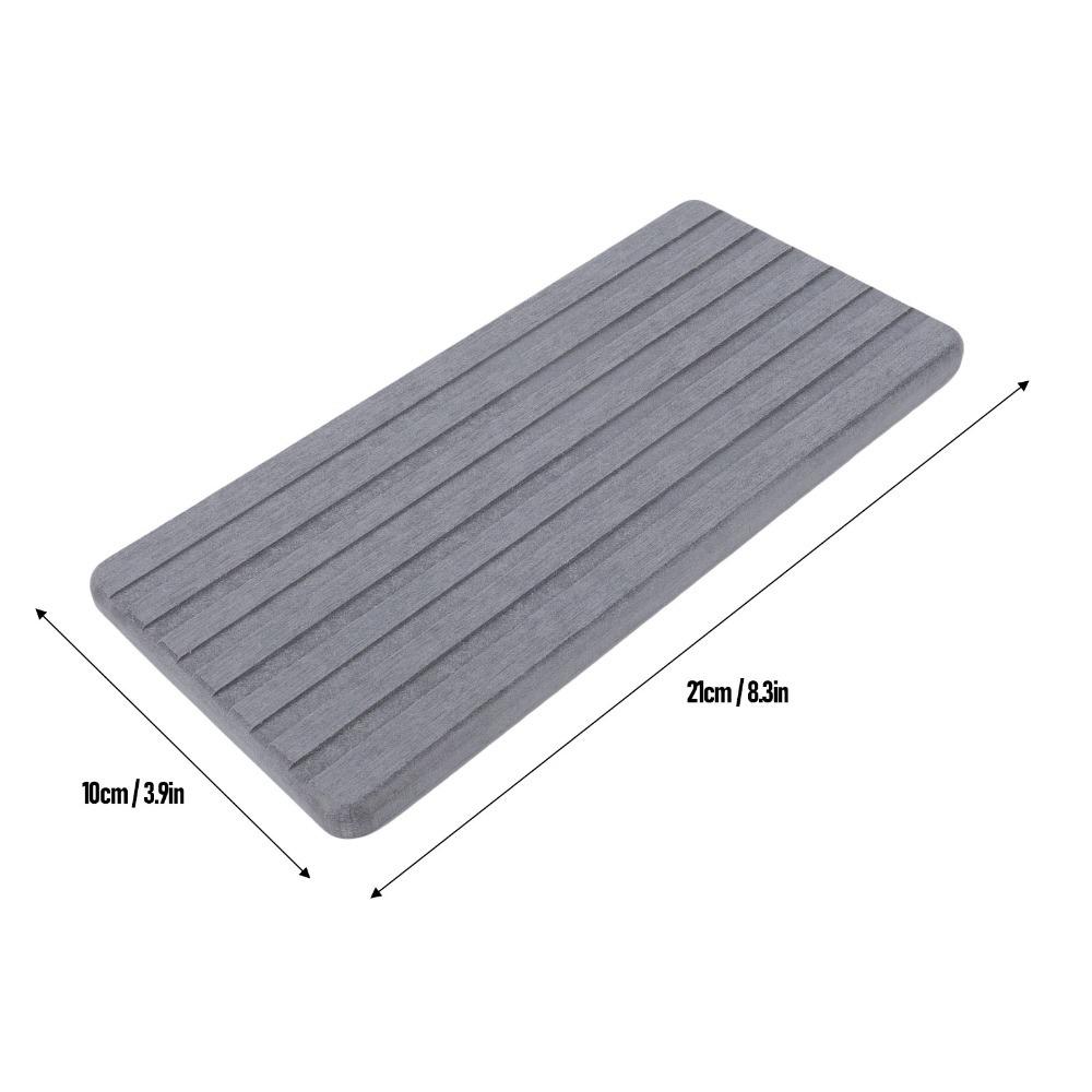 2 PCS White Dark Grey Diatomite Coaster Diatomite Diatomaceous Earth Drying Mat Office Hotel Dorm темно серый