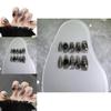 Black Gold Butterfly Handmade Nail Art Black Girl 3d Nail Decoration Sticker
