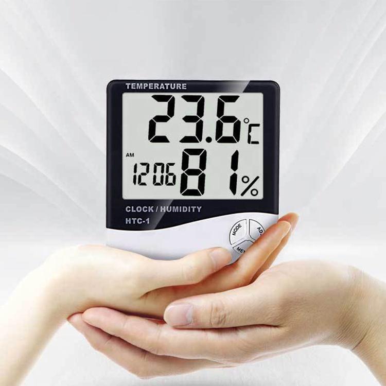Wireless Digital Hygrometer Thermometer Large LCD Display Touch Screen Hygrothermograph Higrometro Reloj
