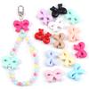 10pcs 23.5x31mm Acrylic Bow Beads Colorful Bowknot Loose Spacer Bead For Jewelry Making DIY Bracelet Phone Key Chain Accessories