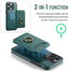 MAGKING K1 Series For iPhone 16 Pro Magnetic Case PC+TPU+PU Phone Cover with Card Holder Kickstand