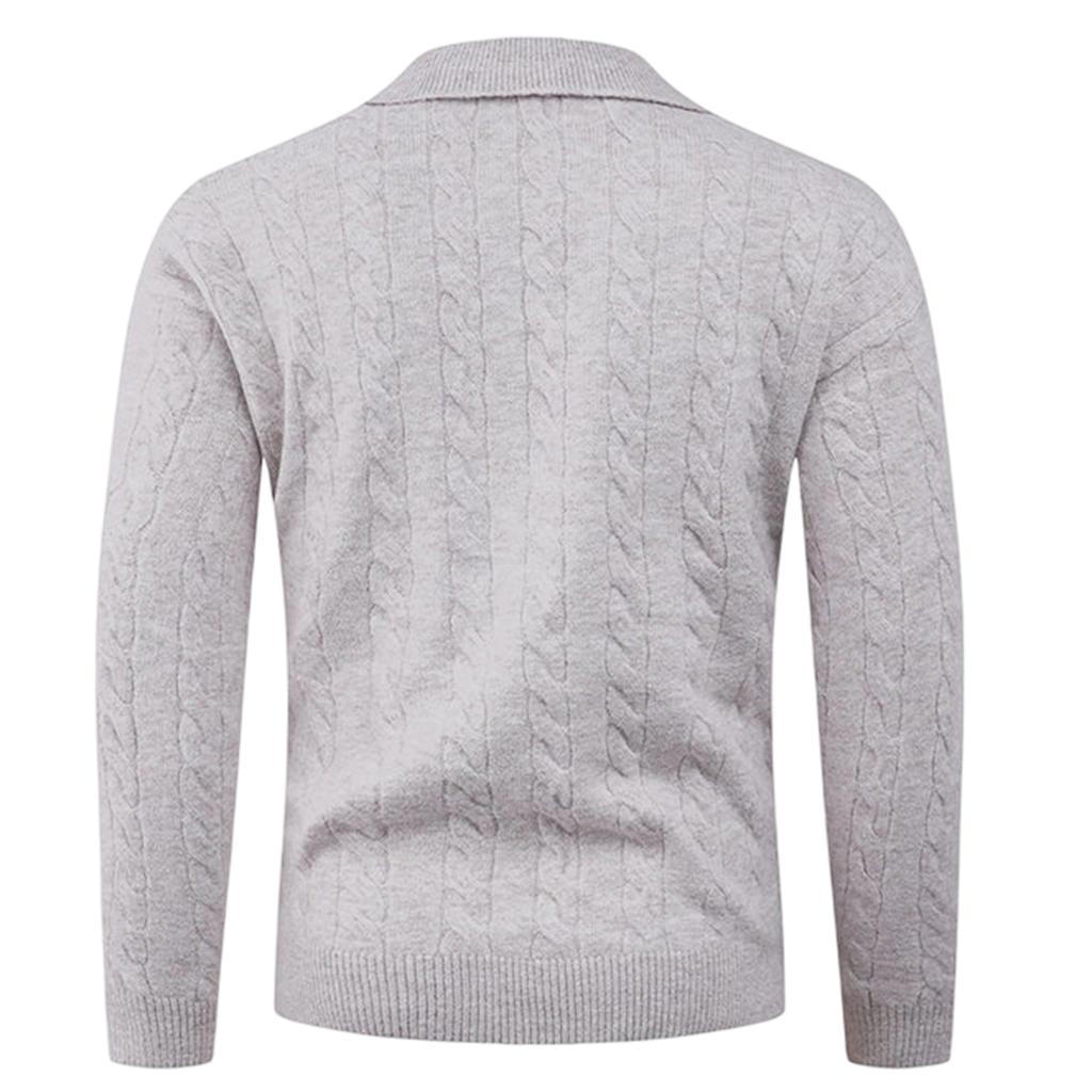Men's  Fashion  Knitting  Pullover  Flip Collar  Long Cleeves  Sweater