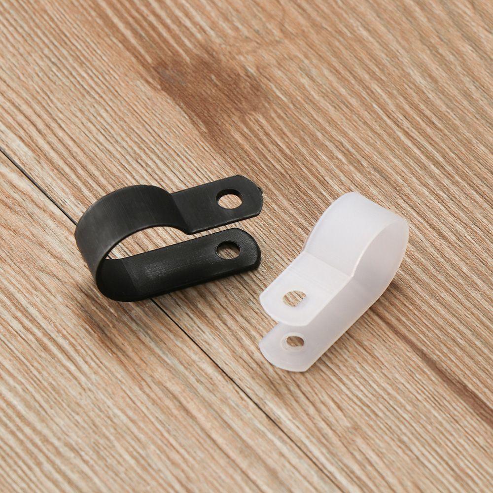 100PCS R-Type Nylon Cable Clamp Pipe Mounting Fix Wiring Hose Fasteners Durable Insulation Electrical Fittings High Quality