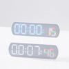 Multifunctional Large Digital Alarm Clock with Mirror Display Loud Alarm Tabletop Design and Jump Seconds Function for Bedrooms