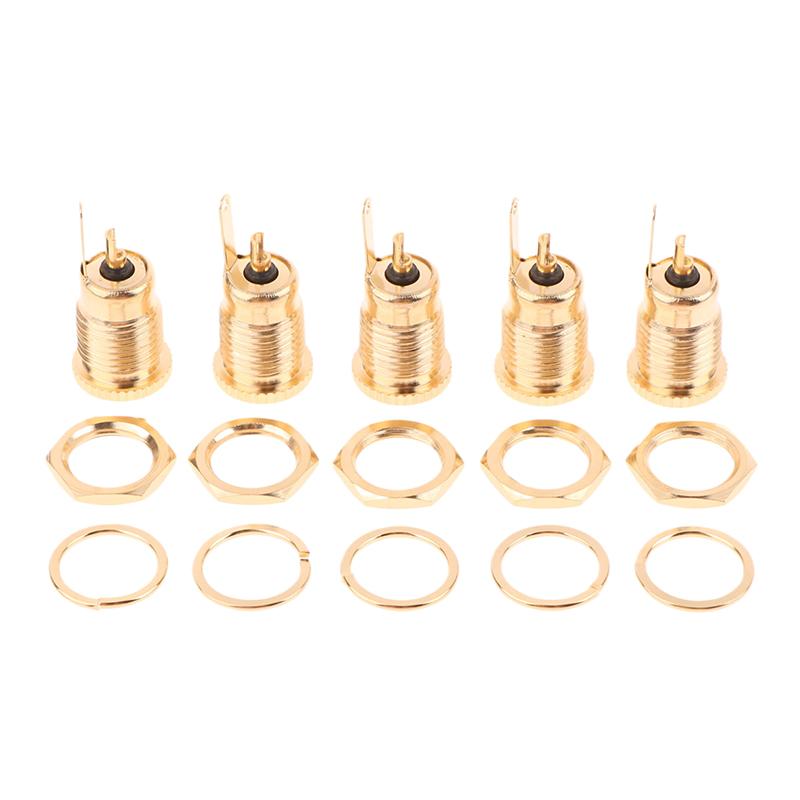 Gold-Plated 30V 10A High Current Dc Connectors 5.5X2.1Mm 5.5X2.5Mm Power Female Jack Socket Nut Panel Mount Dc Adapter Connector