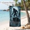 Horrible Werewolf Custom Name Printed Beach Towel Personalized Soft Towel For Swimming Beach Travel
