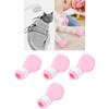 4Pcs Pet Bathing Foot Cover Silicone AntiScratch Cat   Protector Pet Supplies for Bathing(Pink )