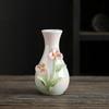 Hand-sculpted flower ceramic vase, ceramic hand-sculpted flower vase, desktop dried flower arrangement decoration
