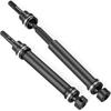 QUE-T 2pcs Hard Steel Drive Shafts CVD Universal Front and Rear for 1/16 TRX E-REVO Summit RC Upgrade Parts