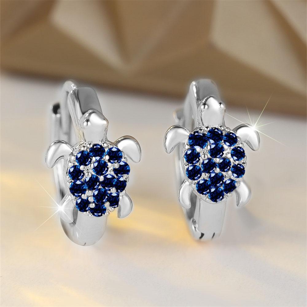 Kolczyki koła z cyrkonii w kolorze zielonym, urocze, w kształcie żółwia morskiego, dla kobiet, w kolorze starego złota, z małą klamrą na ucho, biżuteria ślubna, prezent na Dzień Matki