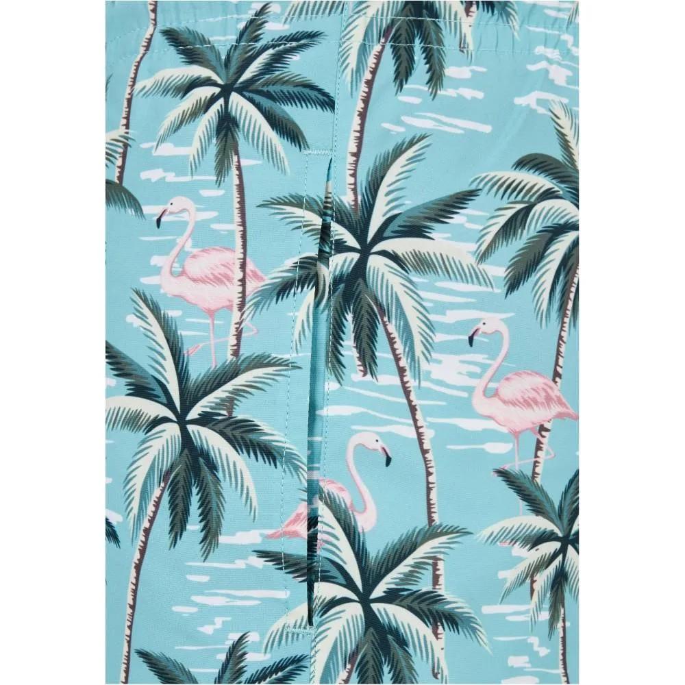 Urban Classics Mens Tropical Birds Swim Shorts