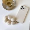 Plush Pompon Mobile Phone Charm & Bracelet Chain for Autumn/Winter