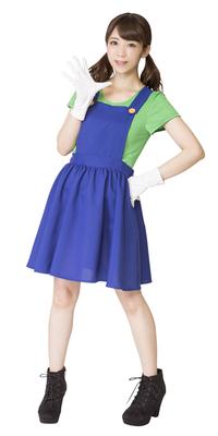 Party City Nari Character Research Club Cosplay Green Plummer Girl Zelené Dámské