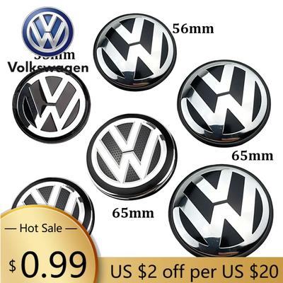 Pour VOLKSWAGEN VW 4pcs Enjoliveurs de Moyeu de Roue Volkswagen 56mm 65mm 70mm cache-moyeu pour VW Golf 4 5 6 7 Polo Passat B5 B6 B7 Tour