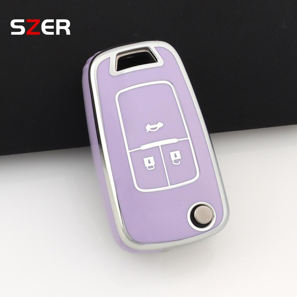 Tpu Style Car Flip Key Case Cover Shell Fob For Chevrolet Cruze Aveo Camaro Epica Lova Sail Spark Opel Astra Corsa 3/4 Buttons