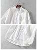 Men's Casual Short-Sleeve Linen Shirt - Summer Cotton Blend