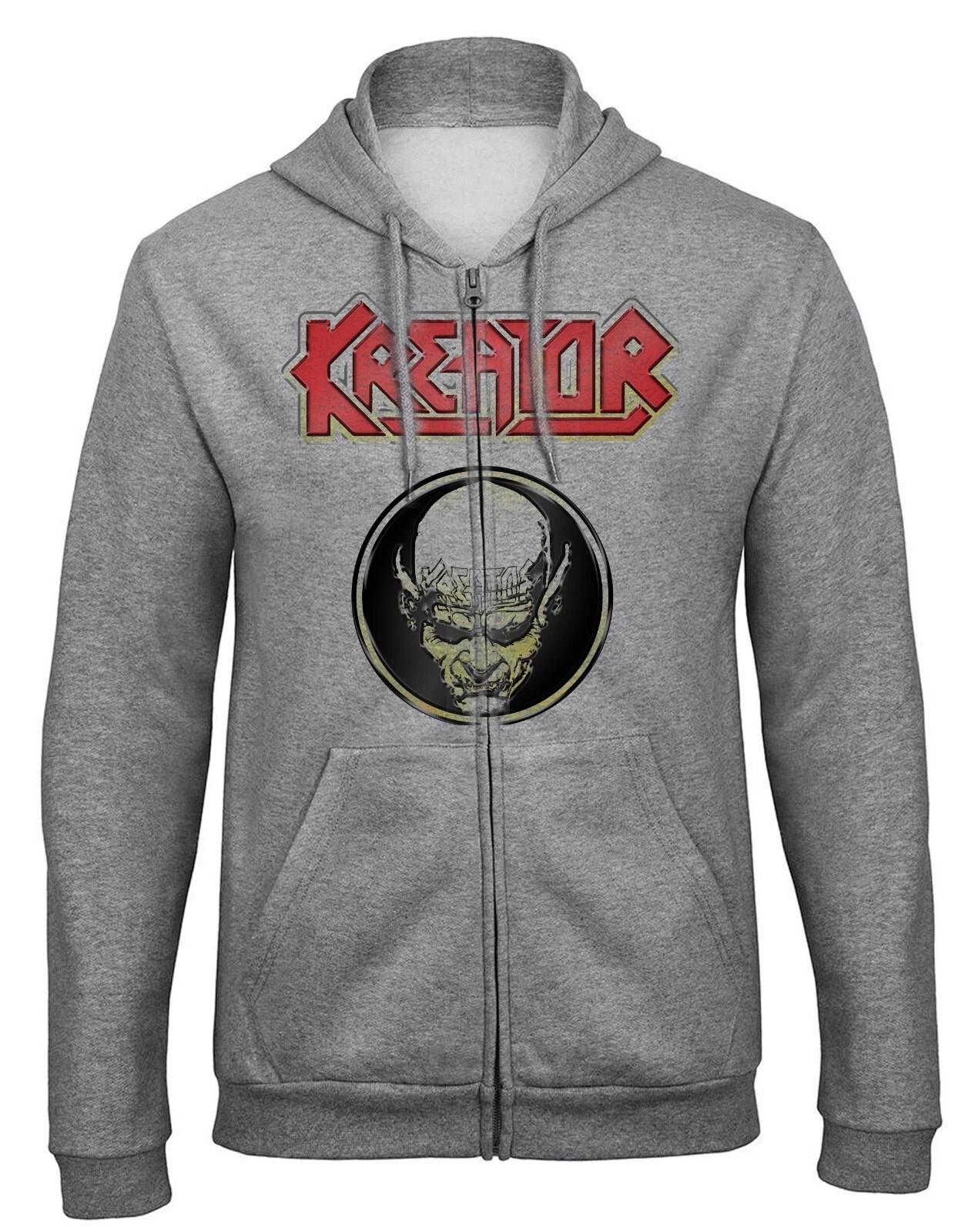 Kreator Band Hoodie Sweatshirt Jacket with Zipper-9530_Gray XXXL