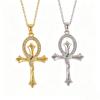 Contemporary Oval Cross Necklace: Personalized Clavicle Chain with High-End Hip Hop Style