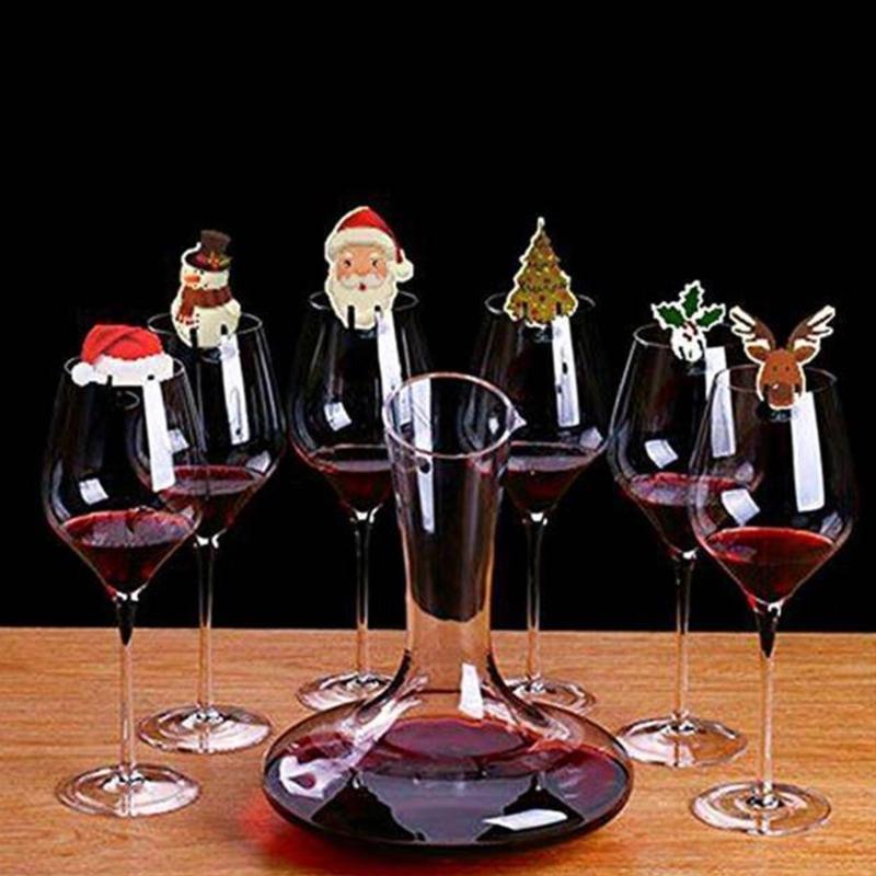 Christmas Wine Cup Cards Set of 80 Santa Snowman Winter Themed Party